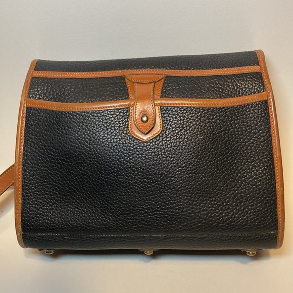 Vintage Dooney & Bourke All Weather Leather Essex Handbag USA pebbled black - Picture 2 of 14